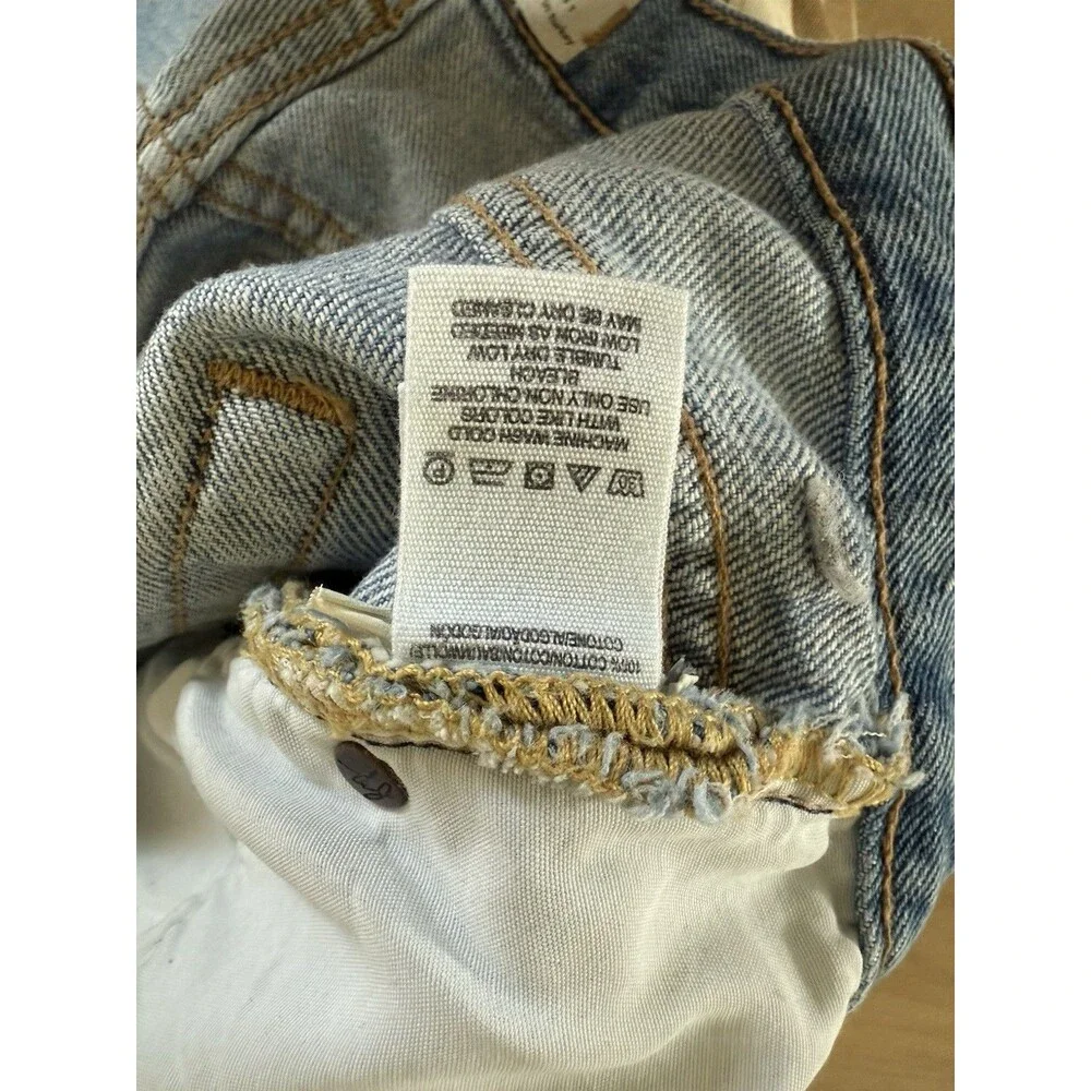 Free People Maggie Jeans Women S 27 Straight Leg Ankle Distressed 100% cotton